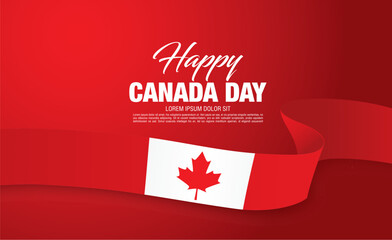 First of July Canada Day, vector illustration