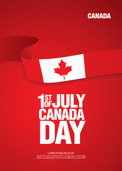 First of July Canada Day, vector illustration