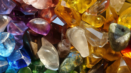 Zbliżenie na kolorowe kryształy