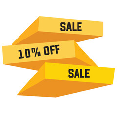 SALE BUTTON 10% OFF, 30% OFF ,50% OFF ,,  YELLOW COLOR