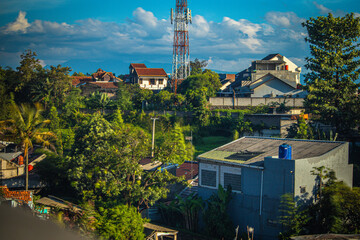 Neighbor vibes in Bandung Suburb in the sunny day