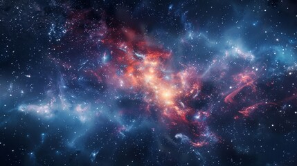 Fototapeta premium Colorful Space Filled With Stars