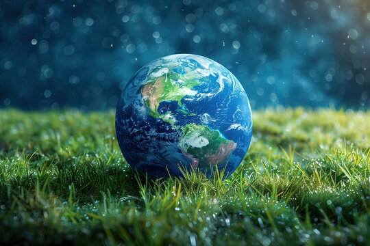 La terre se r&eacute;g&eacute;n&egrave;re de la pollution cr&eacute;&eacute;e par les humains - globe terrestre et pollution 