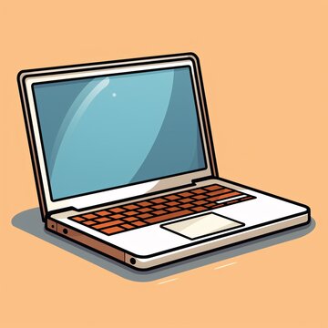 a cartoon of a laptop