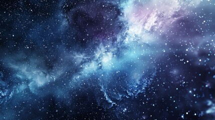 A mesmerizing galaxy with vibrant colors and stars illuminating the cosmic clouds, showcasing the beauty of the universe - obrazy, fototapety, plakaty