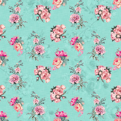 Blossom Digital Flower Pattern Design 
