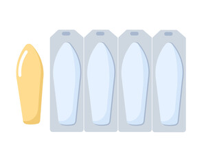 Rectal or vaginal suppositories.  Medical Suppositories in Blister. 