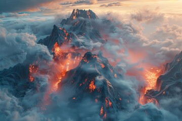 A world where the oceans are made of fire, the mountains are made of clouds