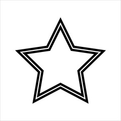 star icon vector on white background.