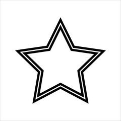 star icon vector on white background.