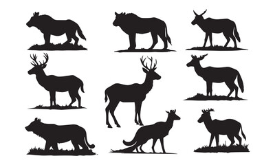 Animals logos collection. Animal logo set. Isolated on White background