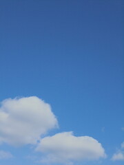 very beautiful white clouds against the blue sky