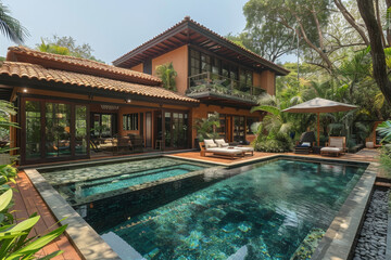 Casa grande y lujosa, piscina exterior 