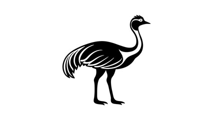 a-picture-of--a-cassowary-icon-in-circle-log vector illustration