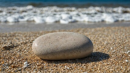 Fototapeta na wymiar stone on the sand