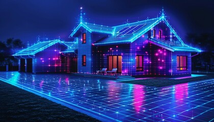 Smart Home Energy Management, energy efficiency in a smart home with displaying IoT-enabled devices optimizing energy usage, such as smart thermostats regulating temperature,