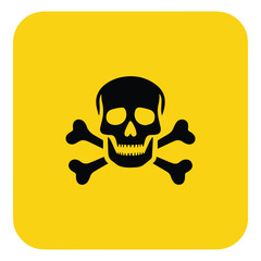 danger poison sign icon