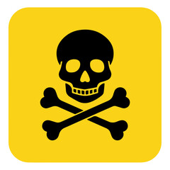 danger poison sign icon