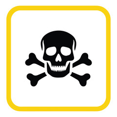 danger poison sign icon