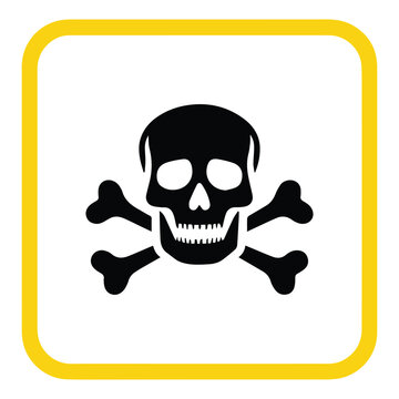 danger poison sign icon