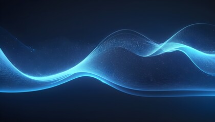 beautiful abstract wave technology background with blue light digital effect corporate concept