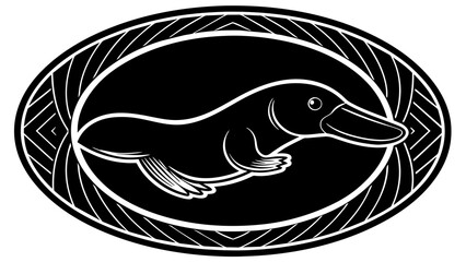 a-platypus-icon-in-circle-logo vector illustration
