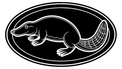 a-platypus-icon-in-circle-logo vector illustration