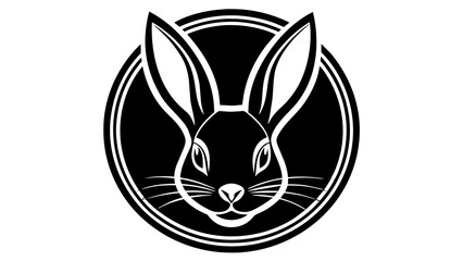 a-rabbit-icon-in-circle-logo vector illustration 