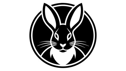 a-rabbit-icon-in-circle-logo vector illustration 