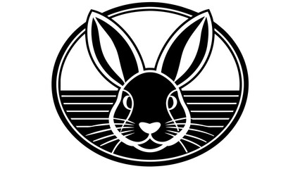 a-rabbit-icon-in-circle-logo vector illustration 