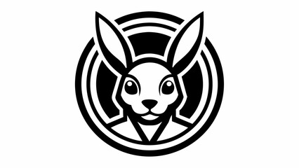 a-rabbit-icon-in-circle-logo vector illustration 