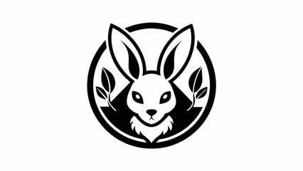 a-rabbit-icon-in-circle-logo vector illustration 