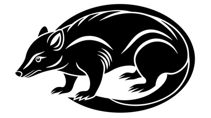 a-Tasmanian-devil-icon-in-circle-logo vector illustration 