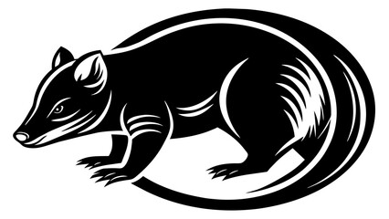 a-Tasmanian-devil-icon-in-circle-logo vector illustration 