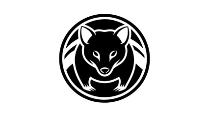 a-Tasmanian-devil-icon-in-circle-logo vector illustration 