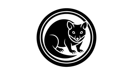 a-Tasmanian-devil-icon-in-circle-logo vector illustration 