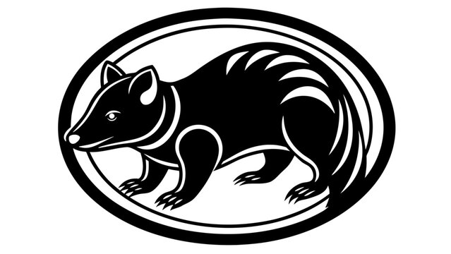 a-Tasmanian-devil-icon-in-circle-logo vector illustration 