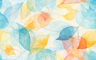 Flat Transparent Watercolor Seamless Pattern