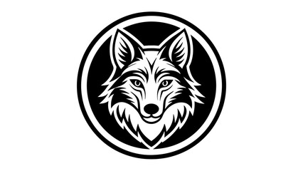 a-wolf-icon-in-circle-logo vector illustration 