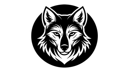 a-wolf-icon-in-circle-logo vector illustration 