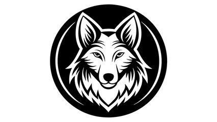 a-wolf-icon-in-circle-logo vector illustration 