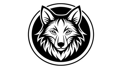 a-wolf-icon-in-circle-logo vector illustration 