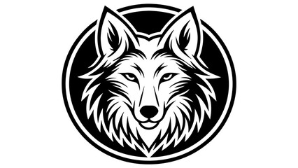 a-wolf-icon-in-circle-logo vector illustration 