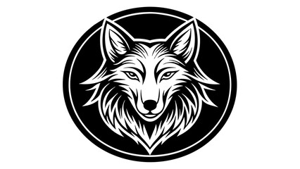 a-wolf-icon-in-circle-logo vector illustration 