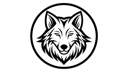a-wolf-icon-in-circle-logo vector illustration 