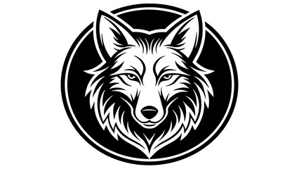 a-wolf-icon-in-circle-logo vector illustration 