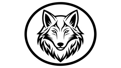 a-wolf-icon-in-circle-logo vector illustration 