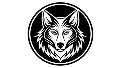 a-wolf-icon-in-circle-logo vector illustration 