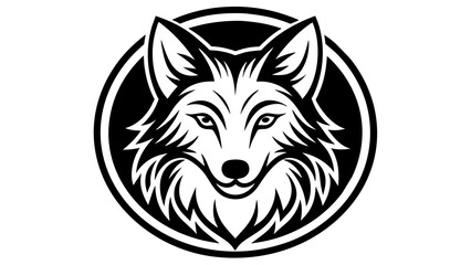 a-wolf-icon-in-circle-logo vector illustration 