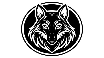 a-wolf-icon-in-circle-logo vector illustration 